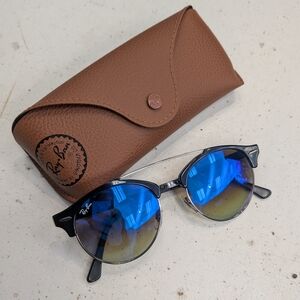 Ray-Ban Sunglasses with Reflective Blue Lenses